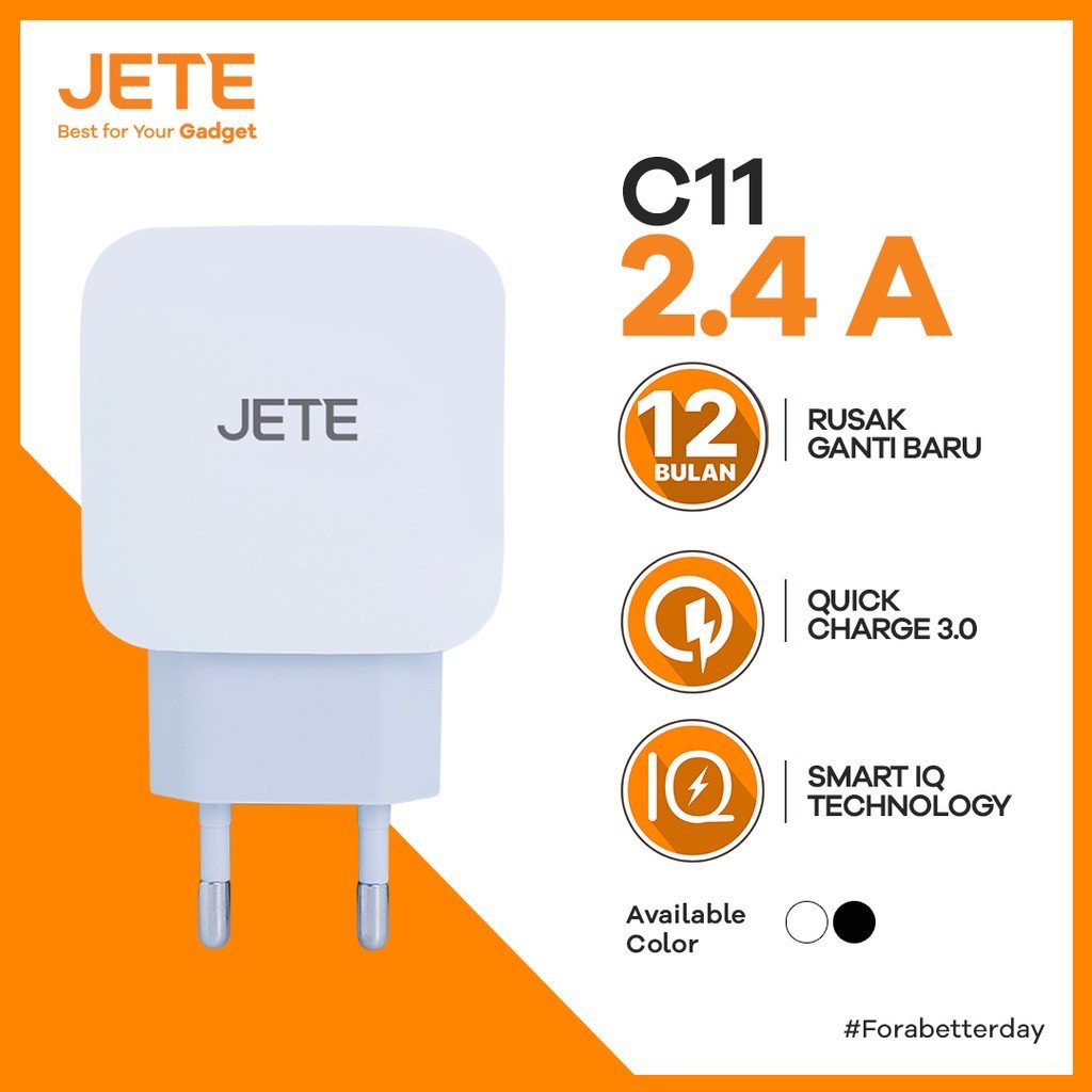 Kepala Charger / Travel Adaptor Fast Charge Jete C11 Series