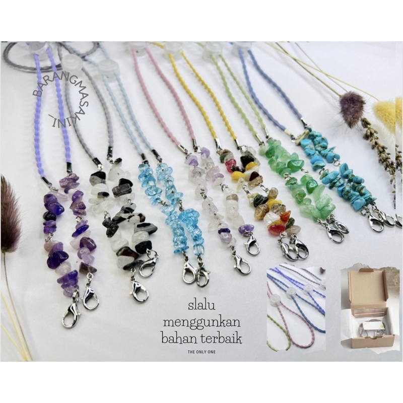 Strap Masker/Konektor Masker Hijab/Tali Kalung Masker Tali Padi Atau Tali Gembul Batu