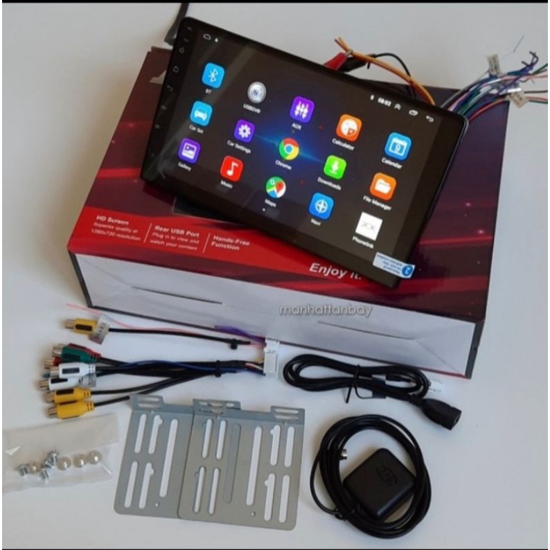 Head unii Android Dhd-7001 layar 9 inch-1