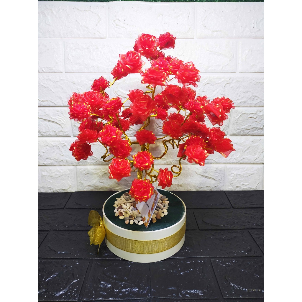 Red Tree - Pajangan Pohon Bonsai Imitasi dekorasi cantik