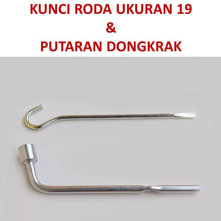 Paket Kunci Roda 19 MM &amp; Putaran Dongkrak Congkel Metema Jazz / Ertiga / Brio