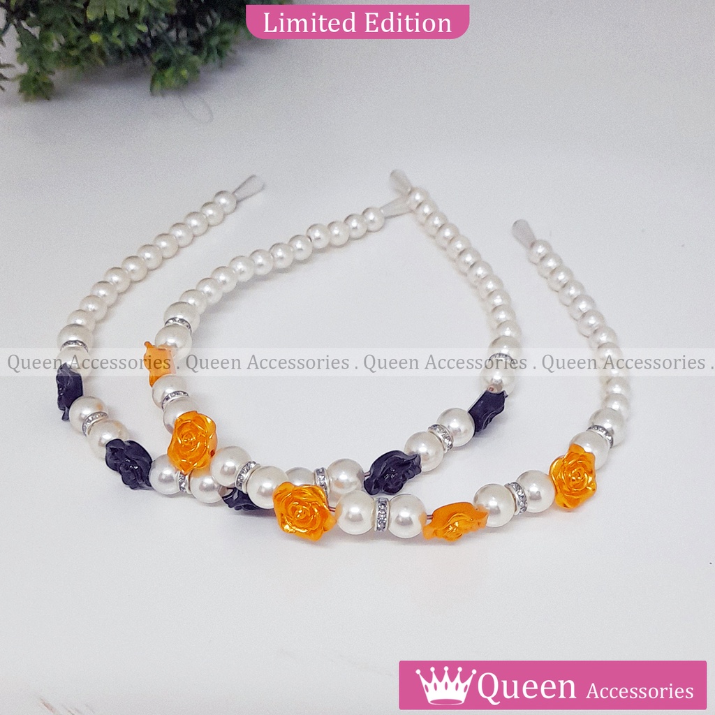 Bando Korea Mutiara | Bando Wanita Dewasa Mutiara Impor Korean Style | Bandana Korea