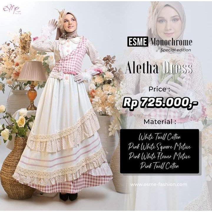 ALETHA, BRISIA, CALANDRA, LANA LONGDRESS/ DRESS/ GAMIS PESTA, KONDANGAN, HAJATAN, LAMARAN ESME MONOC