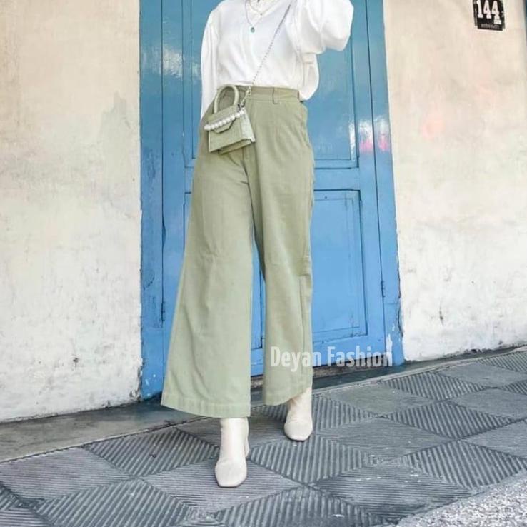 SIT.01Jl22c | DEYAN - Moza kulot jeans warna // kulot jeans wanita