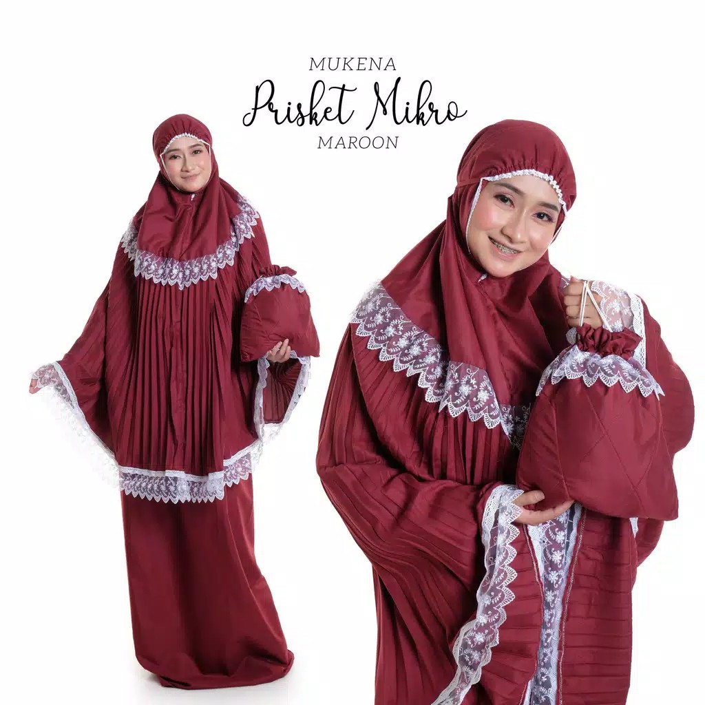 Gudang_mukenaku MUKENA DEWASA PLISKET MIKRO bahan katun aplikasi renda premium import jumbo size fit XXL