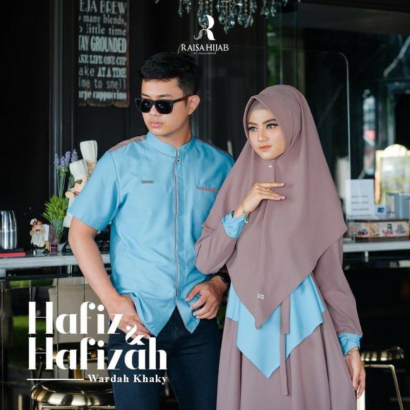 (SALE  READY CHAT DULU)COUPLE HAFIZ DAN HAFIZAH BY RAISA HIJAB/ COUPLE GOAL MURAH TERBARU/GAMIS SET 