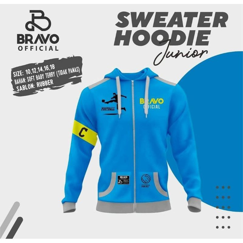 (COD) Sweater Hoodie Bravo (usia 10-18 th)