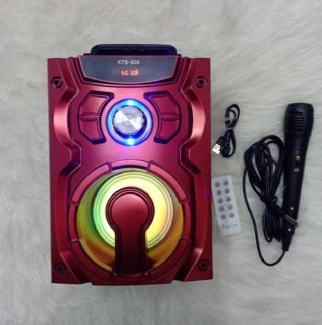 Speaker bluetooth karaoke KTS 926 free mic big sound 1 hp konek 2 speaker sekaligus