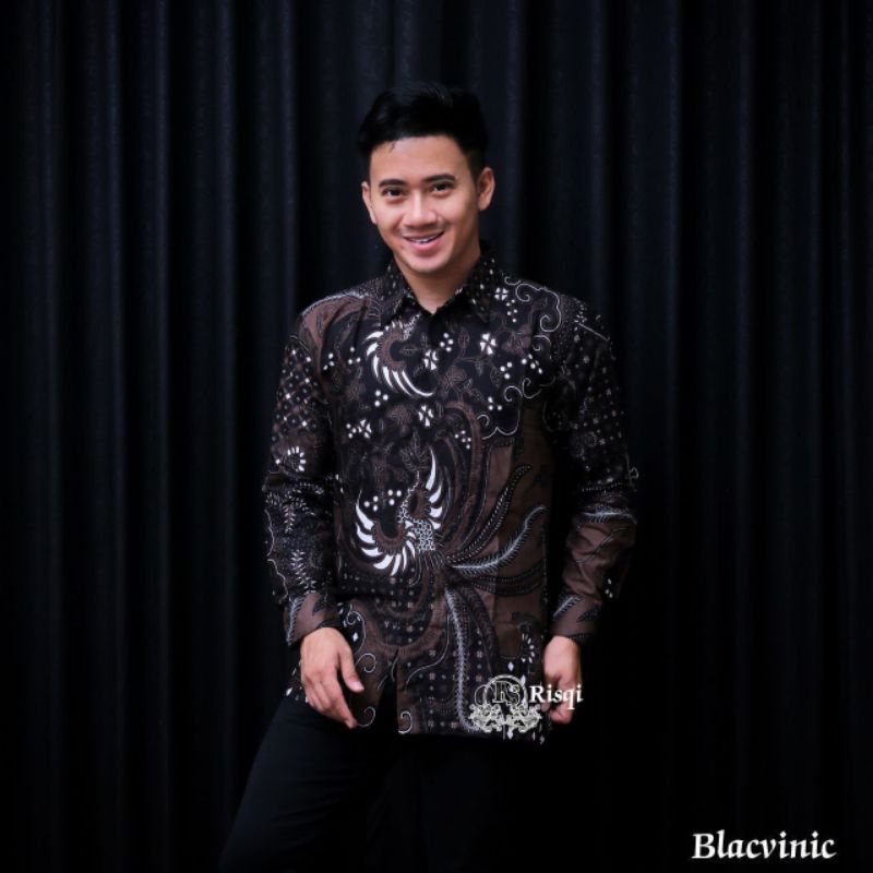 KEMEJA BATIK PRIA LENGAN PANJANG SIZE M L XL XXL  BSWART BatiK HRB026 Kenongo Hem Panjang Padi