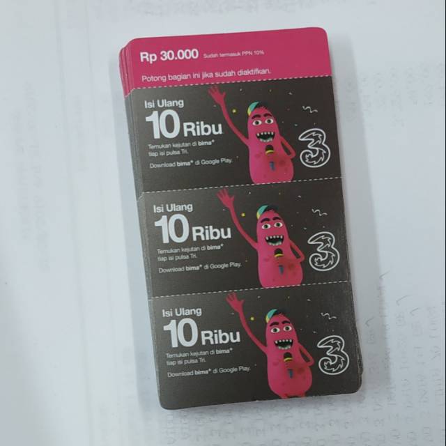 VOUCHER PULSA TRI 10.000