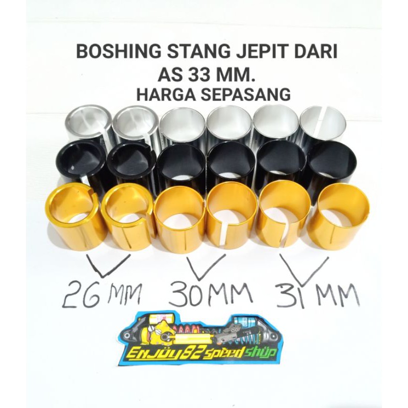 harga 2 biji Bos Stang / Boshing / cincin Ring Ganjalan Stang Dari as 33 mm Menjadi 26 mm 30 mm 31 mm