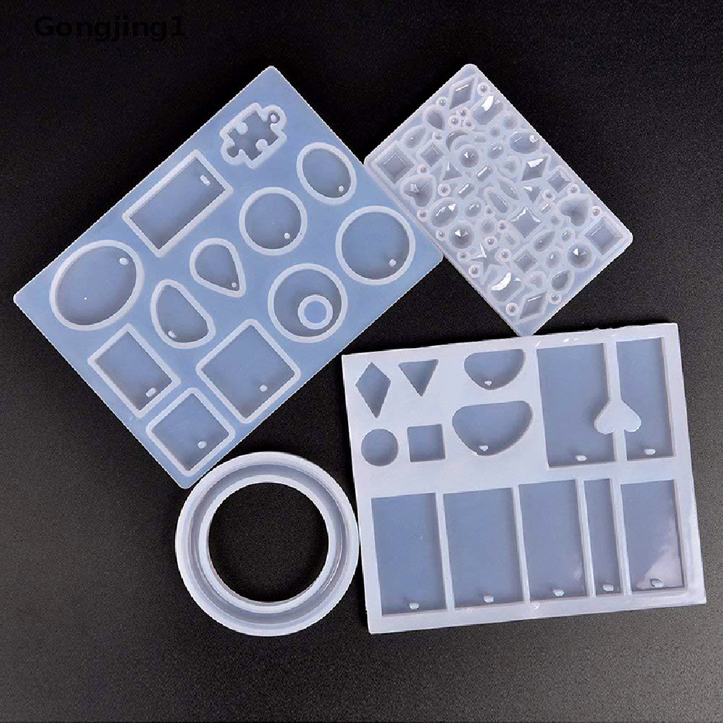 Gongjing1 127PCS / Set Cetakan Resin Bahan Silikon Untuk Membuat Perhiasan DIY