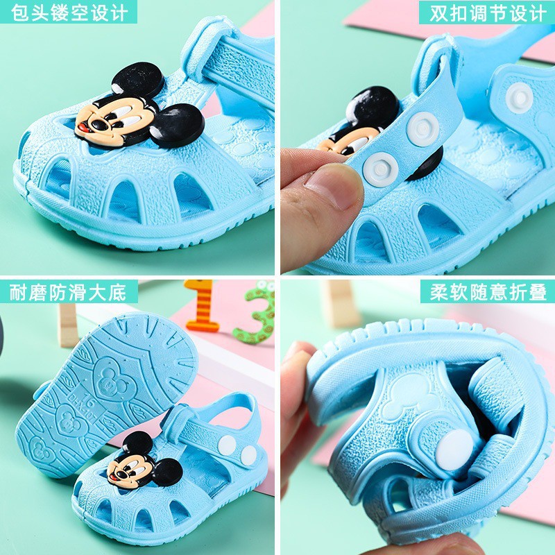 LittleAaron HAPPY MK Sepatu Sandal Anak Laki Laki Perempuan Bahan Karet Model Lucu 0-5 Tahun Import