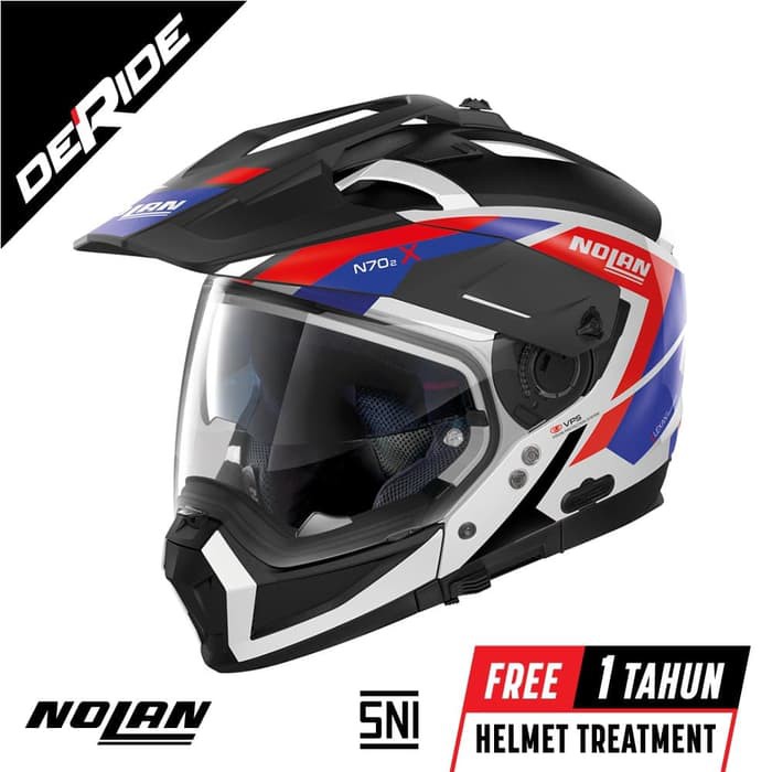 OFC Nolan N70-2 X GRANDES ALPES N-COM Col. 026 METAL WHITE