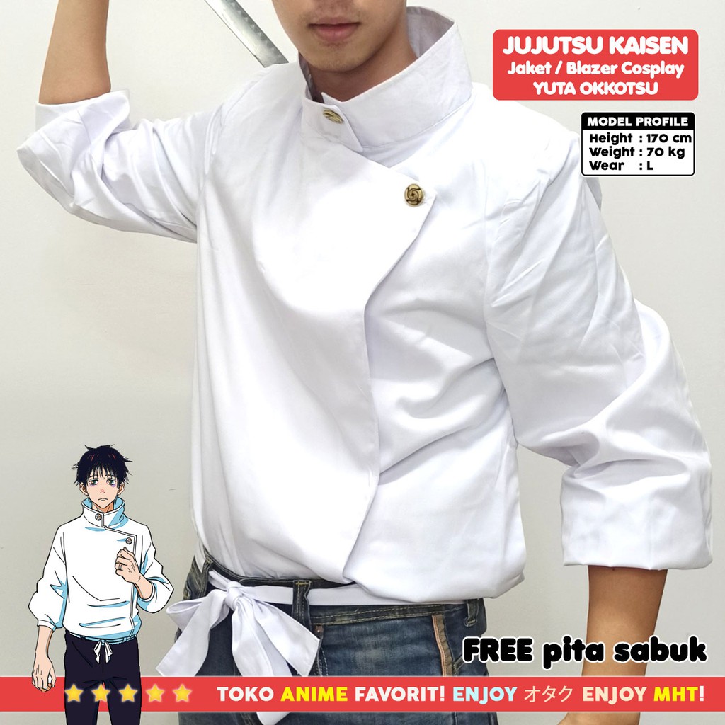 Blazer Jaket Anime Cosplay Gakuran Jujutsu Kaisen Yuta Okkotsu