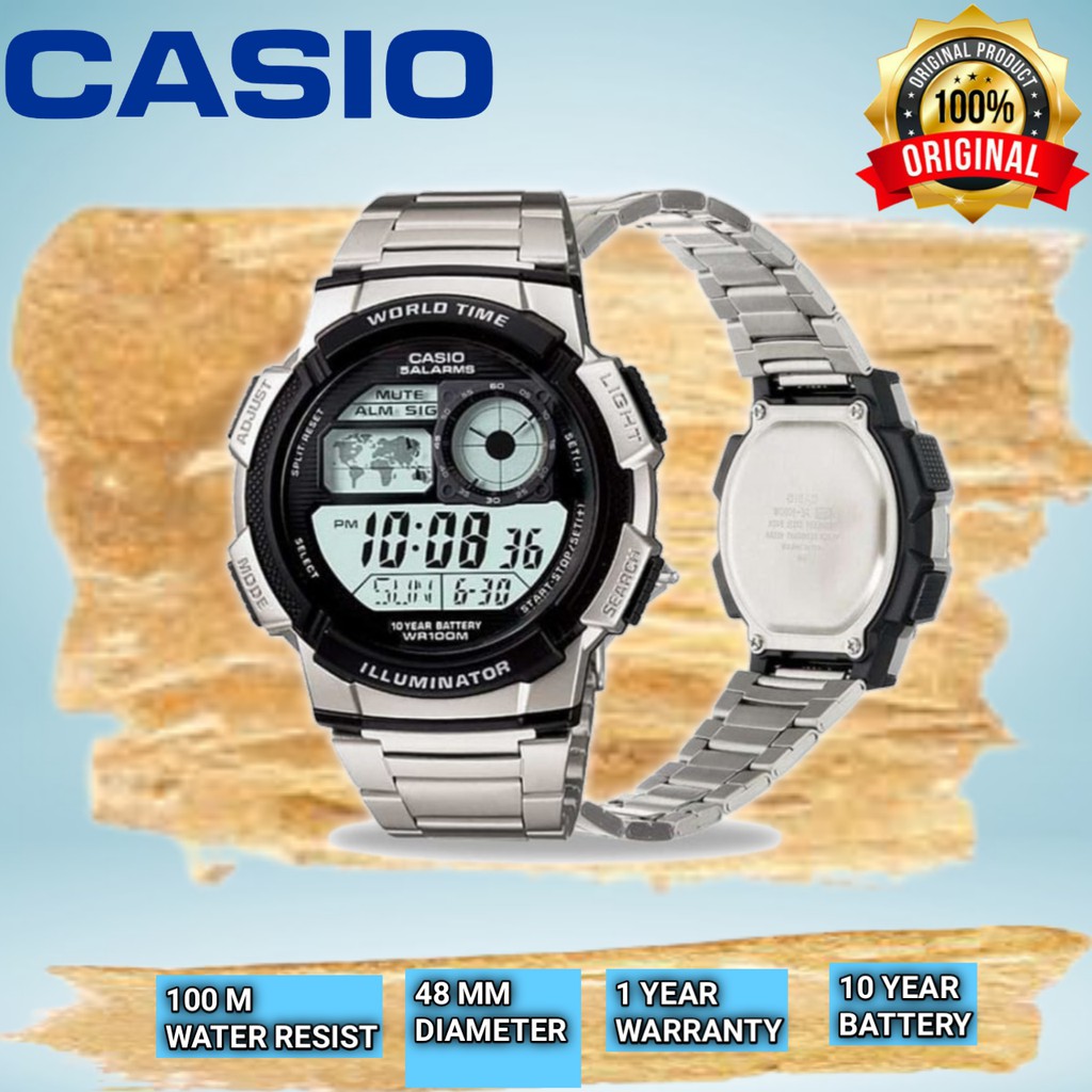 JAM TANGAN PRIA KEREN JAM TANGAN REMAJA JAM TANGAN TERBARU JAM TANGAN COWOK ANTI AIR CASIO ORIGINAL