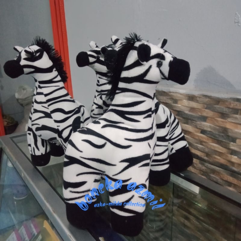 Boneka kuda zebra size s ukuran 30cm