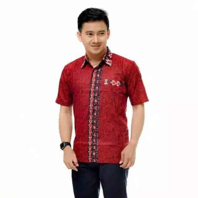 KEMEJA BATIK/ HEM BATIK PRIA/ HEM BATIK KANTOR / BATIK NASIONAL / HEM BATIK MURAH/KEMEJA BATIK MURAH