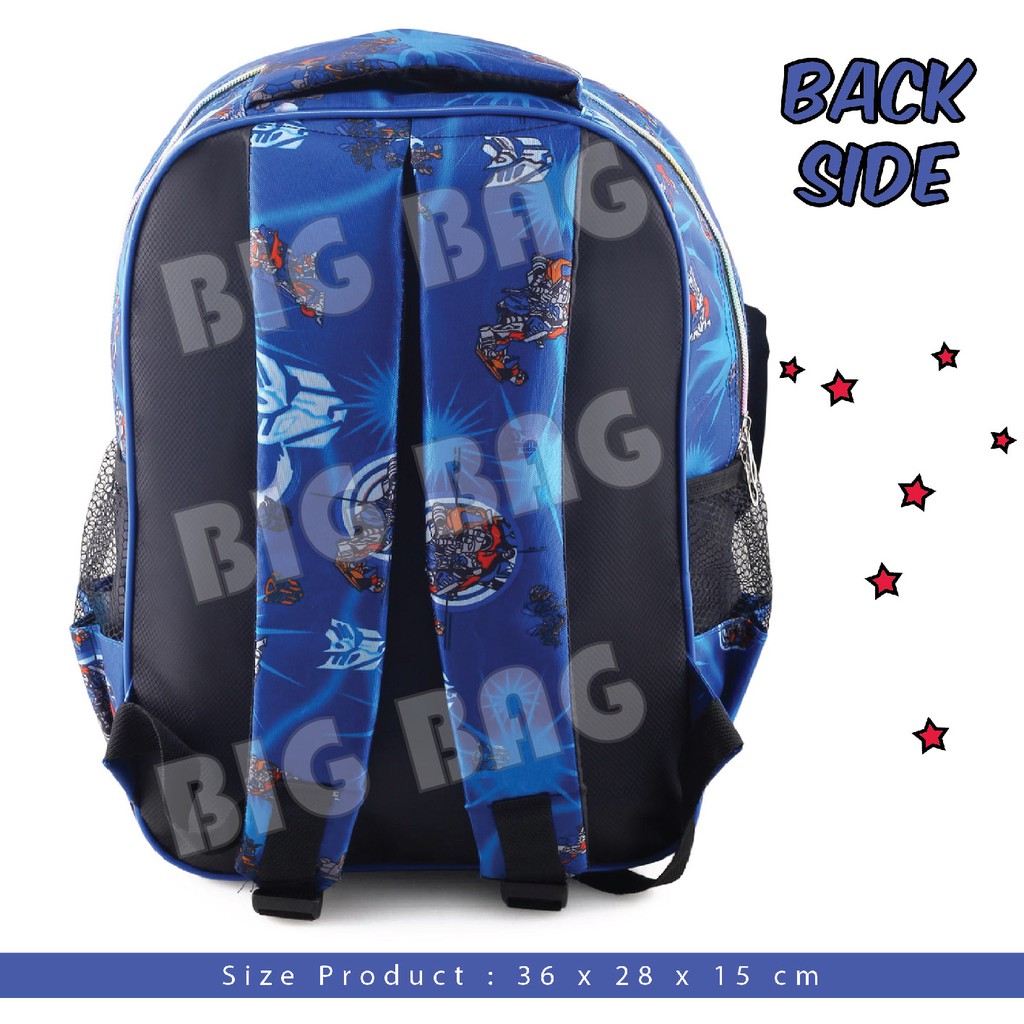 Tas Ransel Anak Laki Laki Karakter - TRANSFORMERS - PUNCH - COOL BACKPACK + FREE  BOTOL