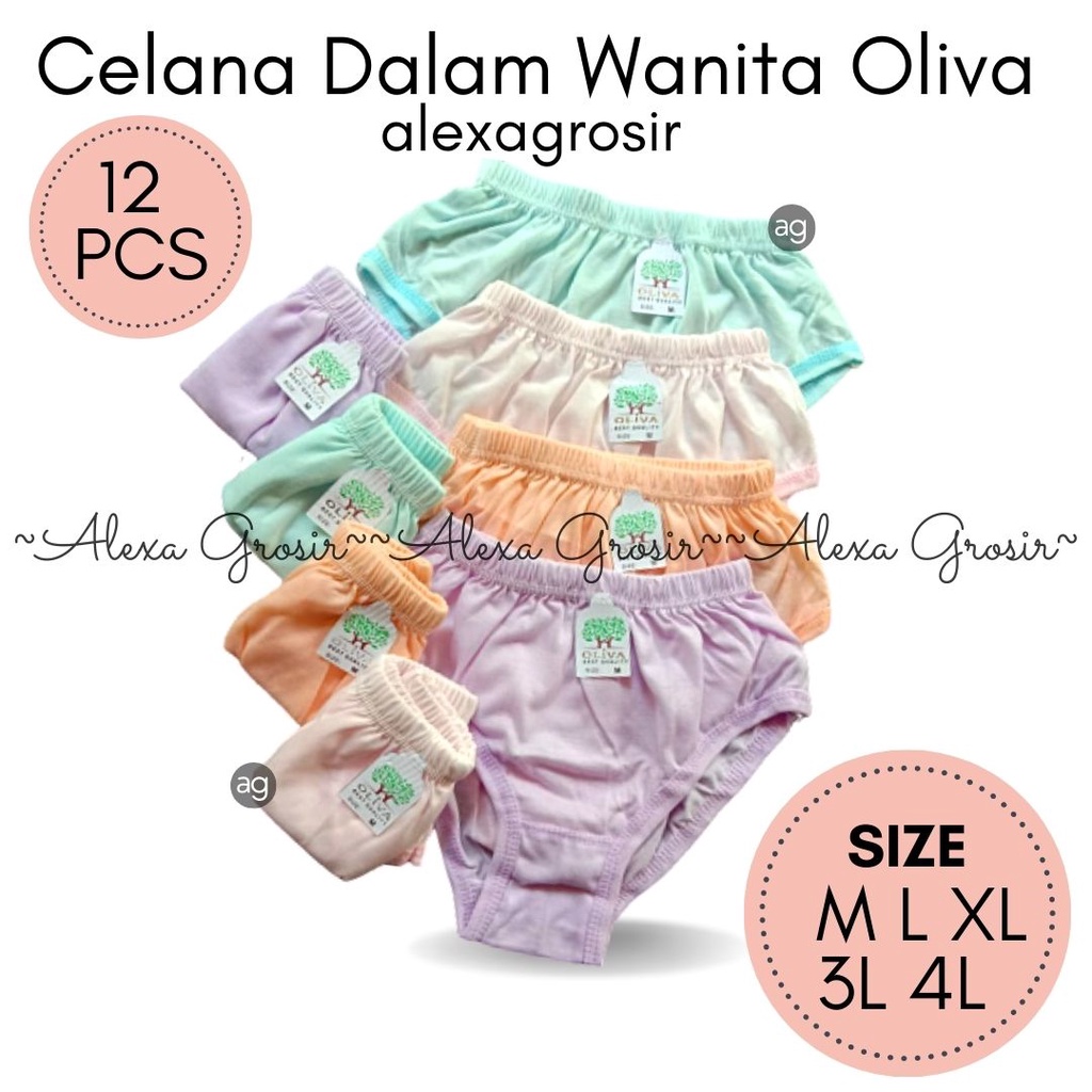 CD Oliva Celana Dalam Wanita 12 Pcs //alexa