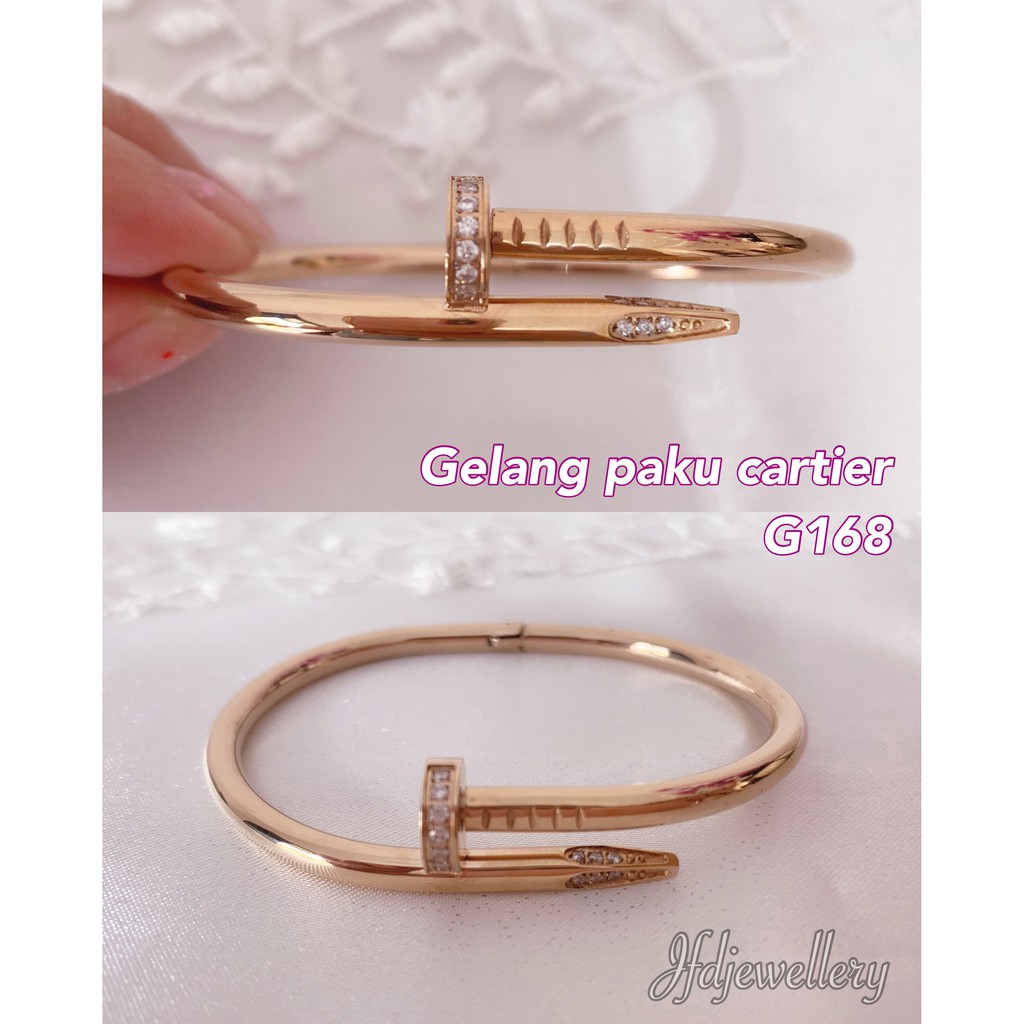 Gelang titanium cartier gelang paku cartier rosegold - G168
