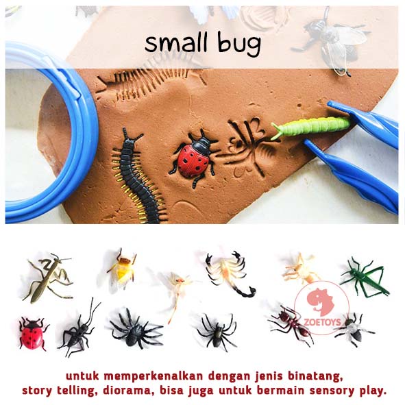 Zoetoys Small Bug A D | Aneka Mainan Hewan Kecil Binatang Figurine Animals | Mainan Edukasi Anak