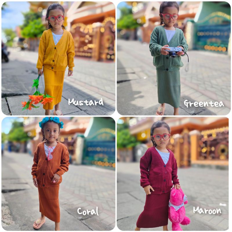 Cardigan Rajut Anak Mooya Jaket Rajut Usia 2-5 Tahun