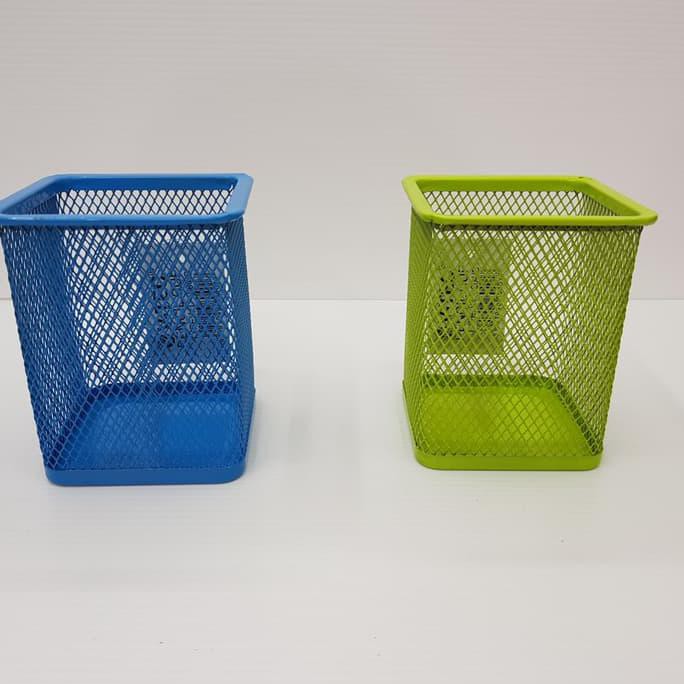 

Sale Tempat Pen Pensil Meja Holder Jaring Besi Warna