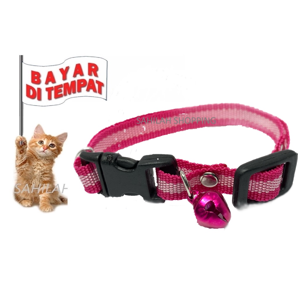 TERBARU KALUNG KUCING ANJING LUCU GARIS WARNA TERMURAH