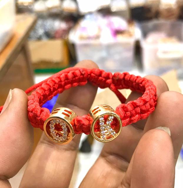 Gelang huruf gelang Tali inisial gelang alphabet gelang nama  gelang abjad lapis emas