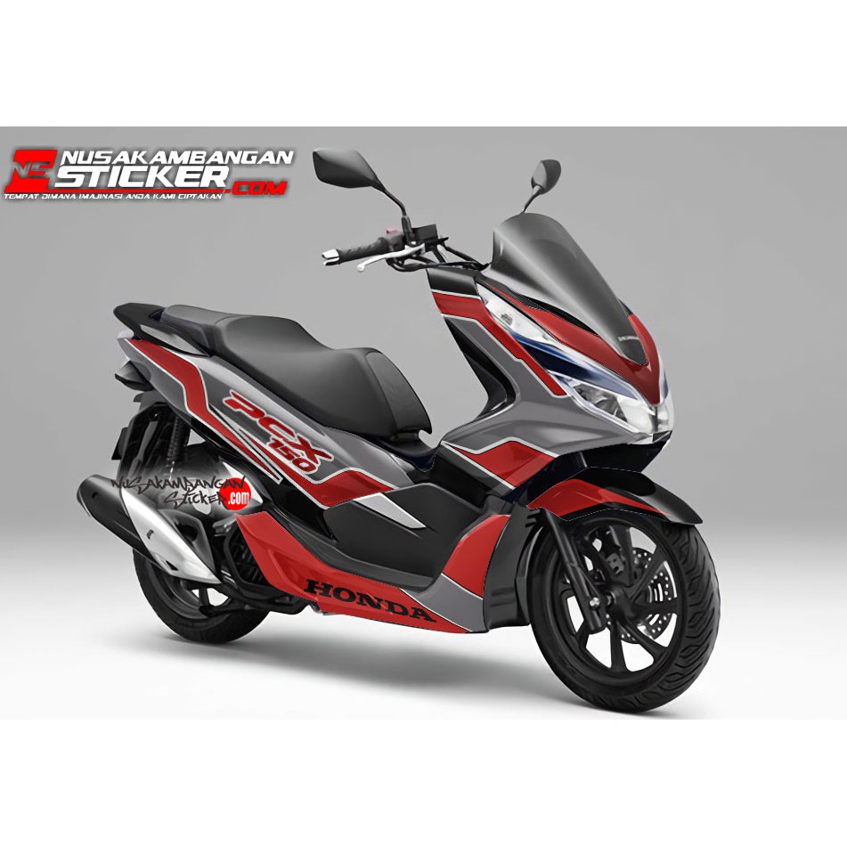 Decal Stiker PCX 150 HITAM MERAH