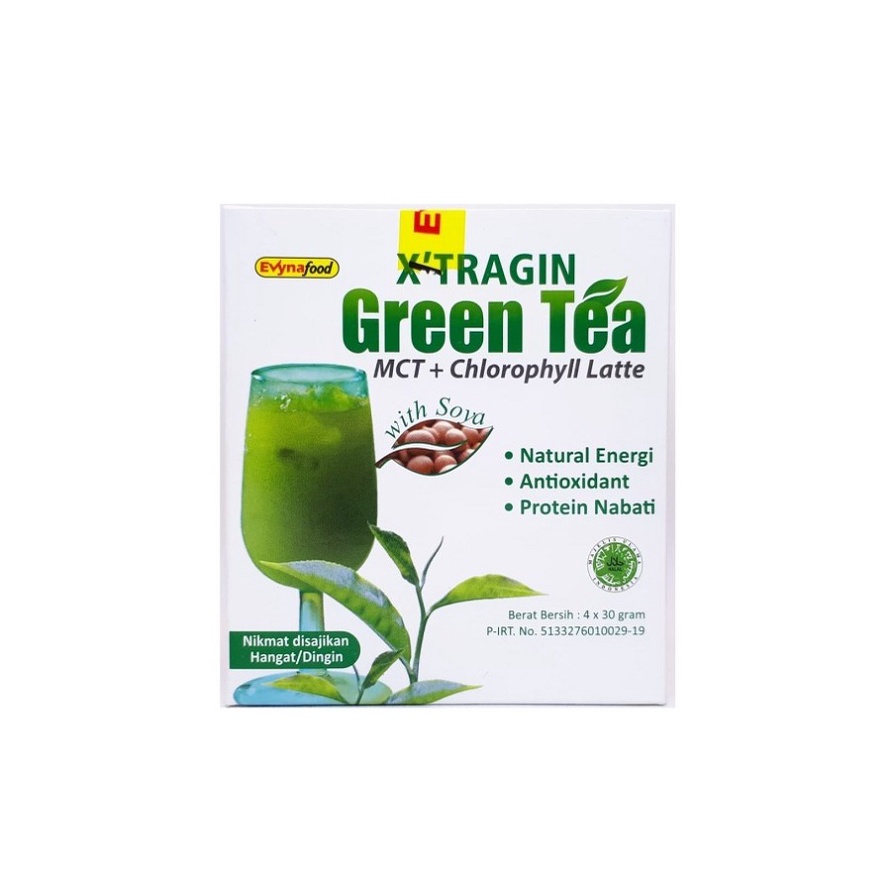 XTRAGIN GREEN TEA MCT PLUS CHROROPHYLL LATTE 1 BOX 4 SACHET