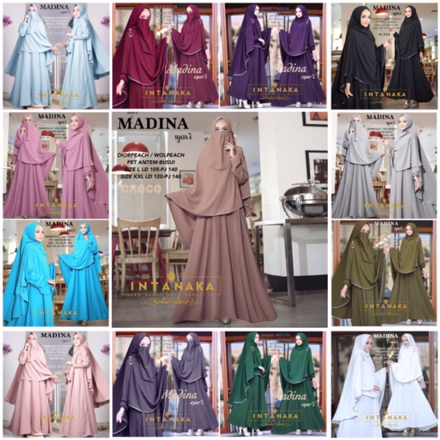 GAMIS WOLFIS POLOS MADINA SYARI SET DRESS BUSUI Jumbo XXL 