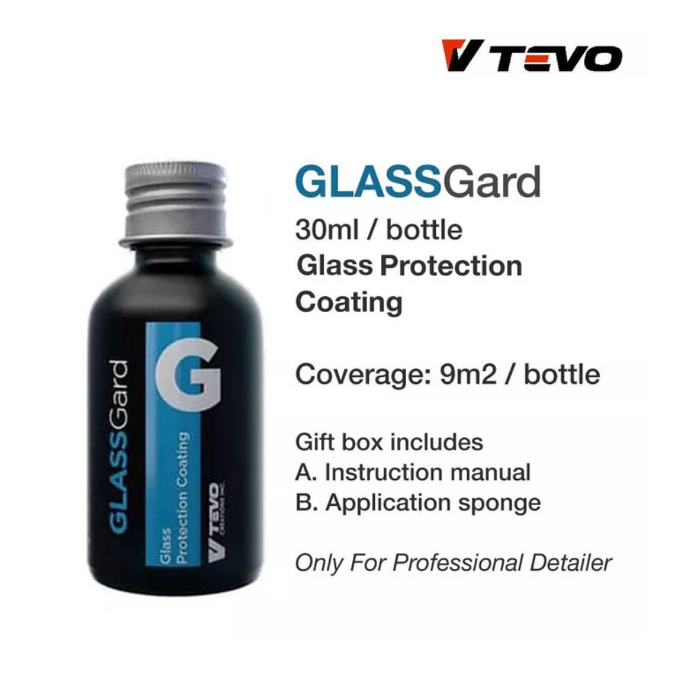 

TEVO GlassGard Glass Hydrophobic Windshield Guard Coating Kaca Mobil & Rumah Bak Daun Talas 30ML