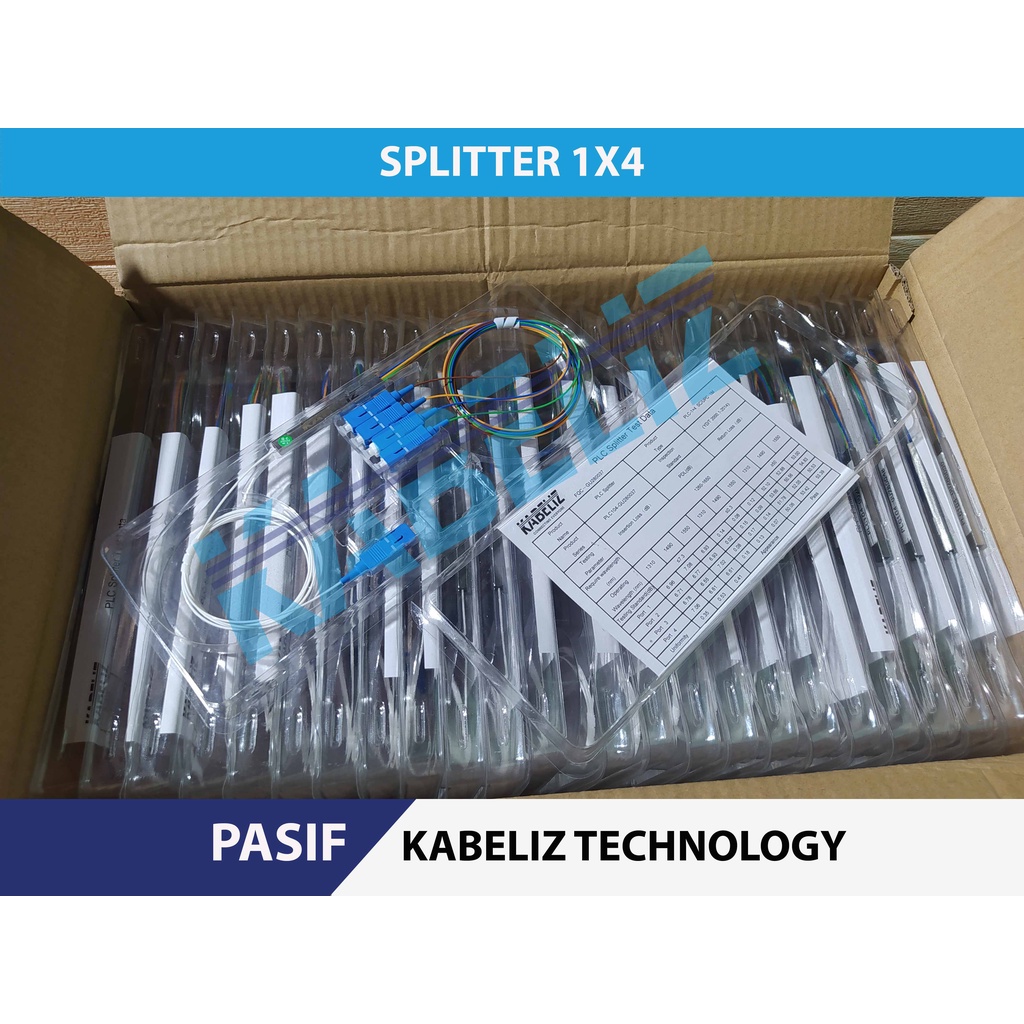 Splitter PLC 1x4 Single Mode Fiber Optic 1*4 SC UPC FTTH splitter 1: 4 catv splitter 1 4 murah splitter 1/4