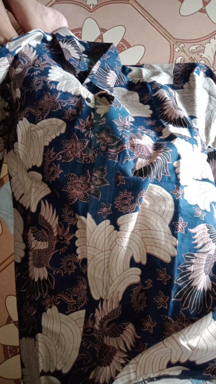 Kemeja Batik Pria Lengan Panjang Size M L Xl Xxl  Bswart Batik Hrb026