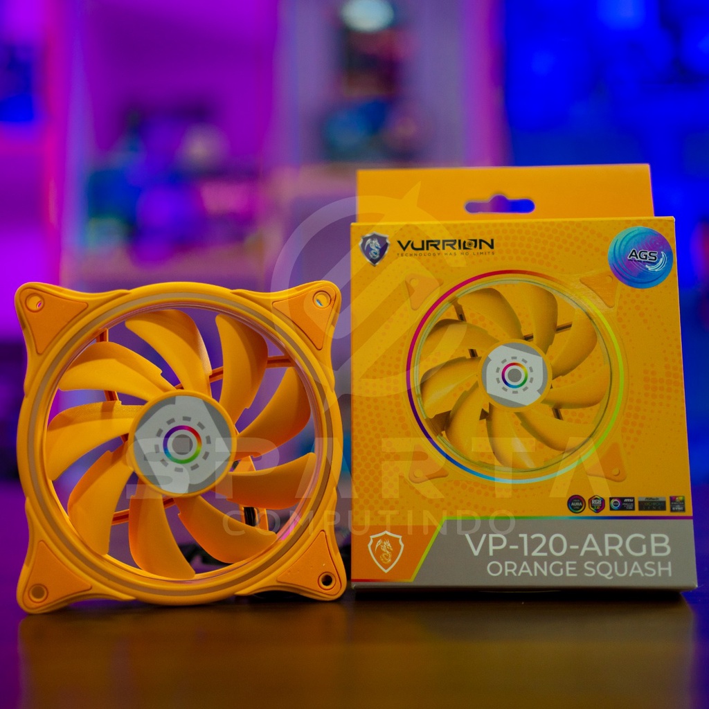 Fan Case Vurrion Orange Squash VP 120 ARGB New Garansi Resmi