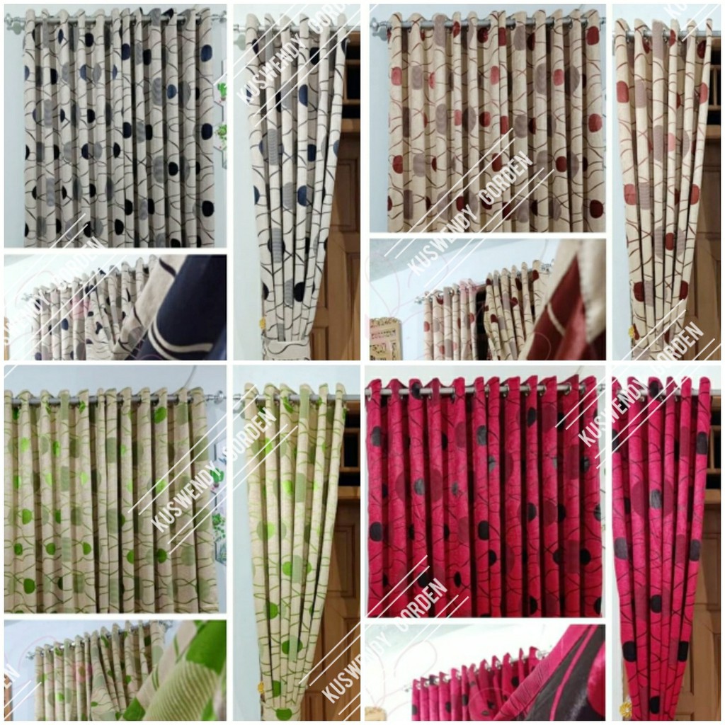 Gorden Blackout Polkadot 150 x 200 Tinggi 2 meter Motif Hordeng Jendela Pintu Tirai Minimalis