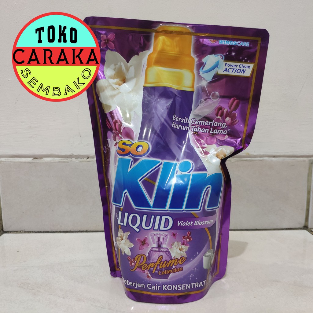 Soklin Liquid Violet Blossom (ungu) 750ml - So Klin Deterjen Cair