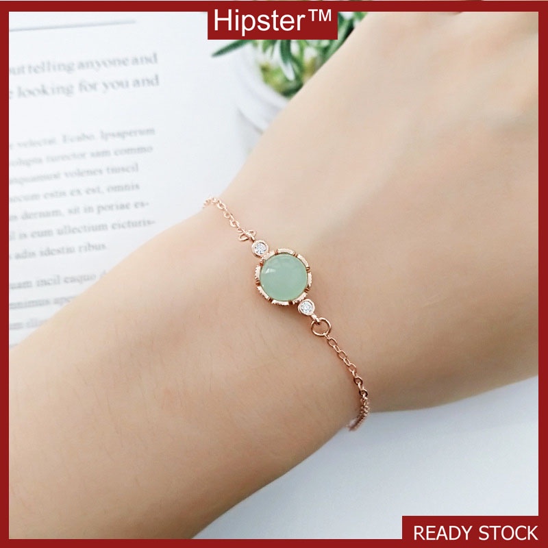 New Hot Fashion Exquisite Green Ross Quartz round Bracelet