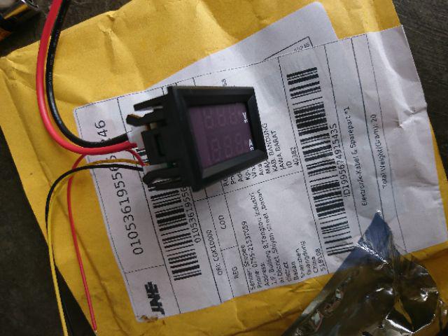 1pcs Dc 0-100v 10a Ammeter Voltmeter Digital/tampilan Ganda/detektor Tegangan 0.28 Merah Biru Led