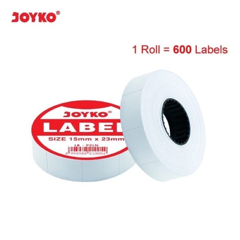 KERTAS LABEL HARGA JOYKO 2 LINE BARIS KUNING PRICE LABEL ROLL JOYKO