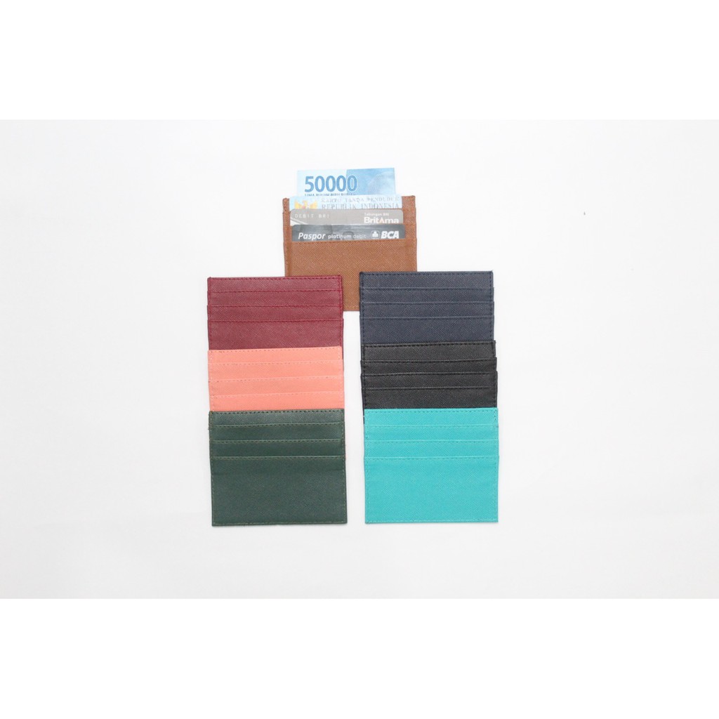 CHP07TG - CARD HOLDER POLOS 7 SLOT BAHAN TAIGA / DOMPET KARTU