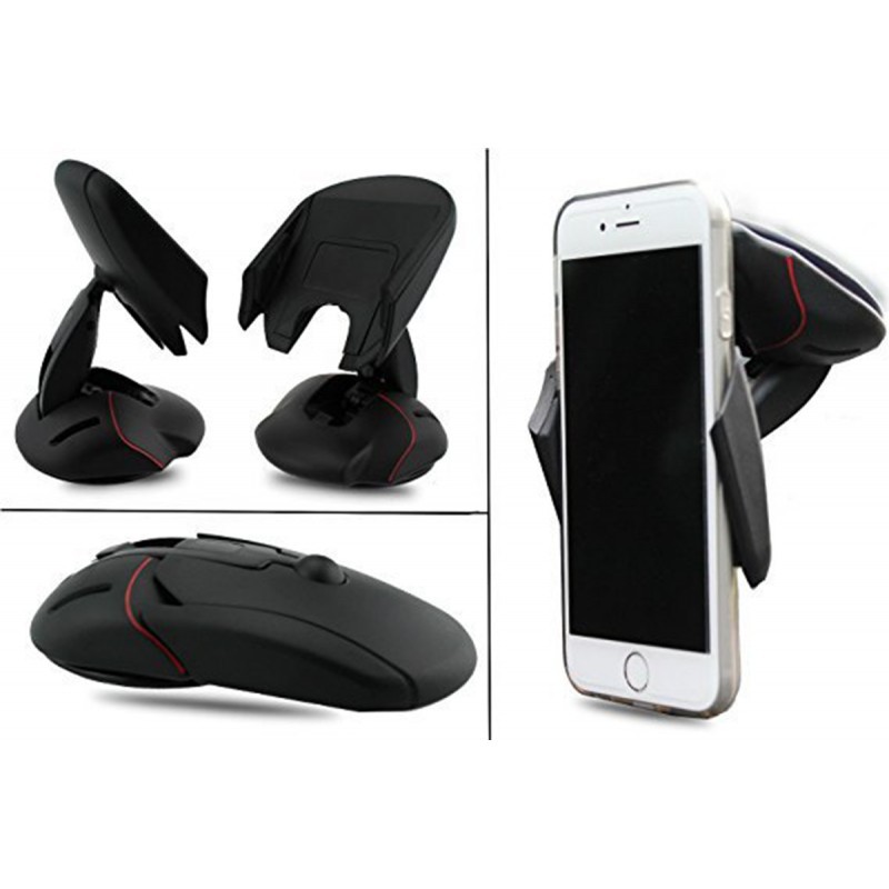 Flip Car Phone Holder Multifunctional One Touch Holder- Car Holder Mouse