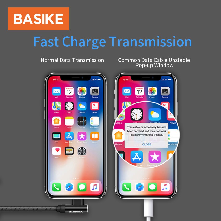 Basike Kabel Data Type-C Cable Type C Quick Charge Charger Fast Charging Tipe C 90 Derajat xiaomi-2
