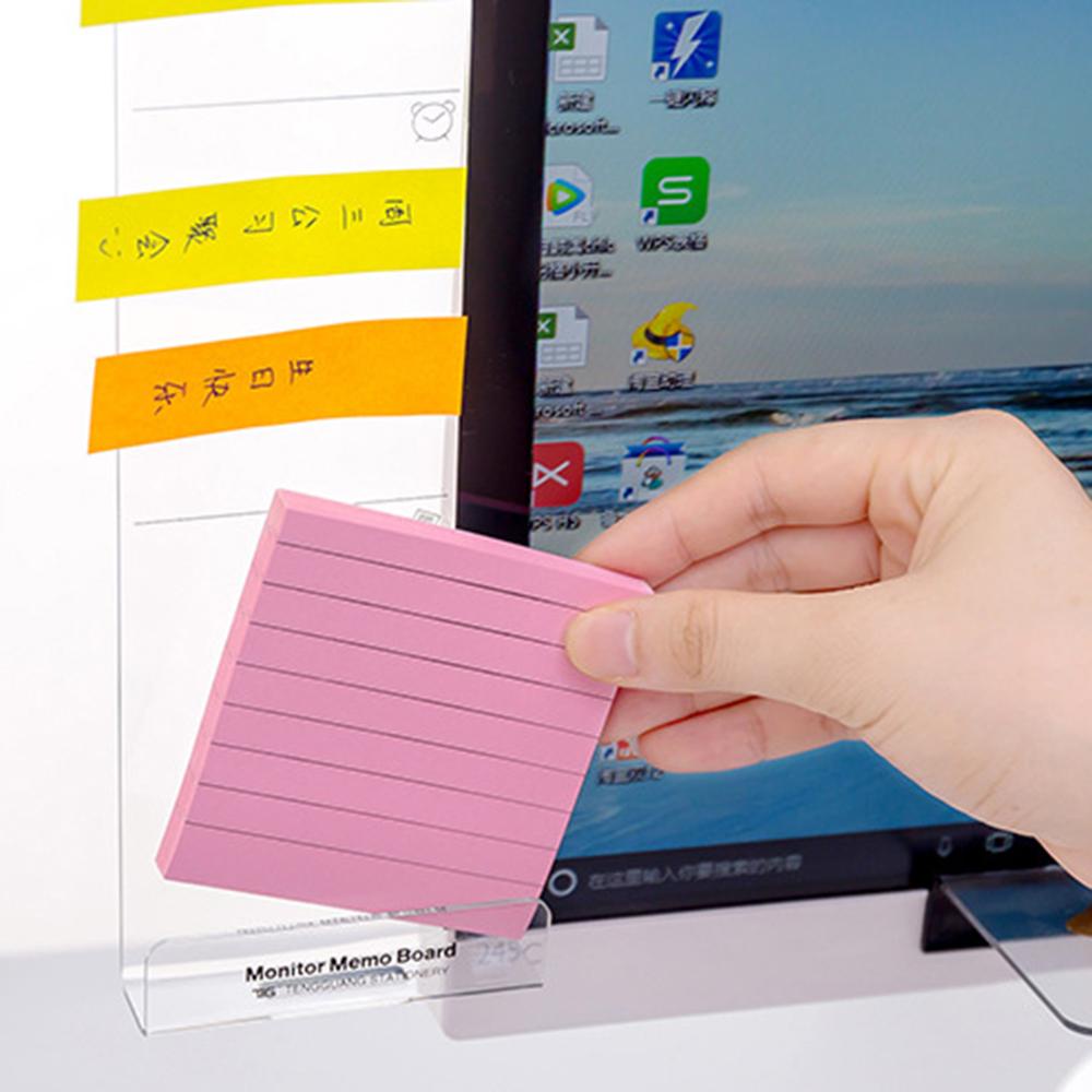 Lanfy Akrilik Monitor Pesan Memo Board Kreatif Transparan Meja Organizer Stationery Desktop Storage Sticky Note Display