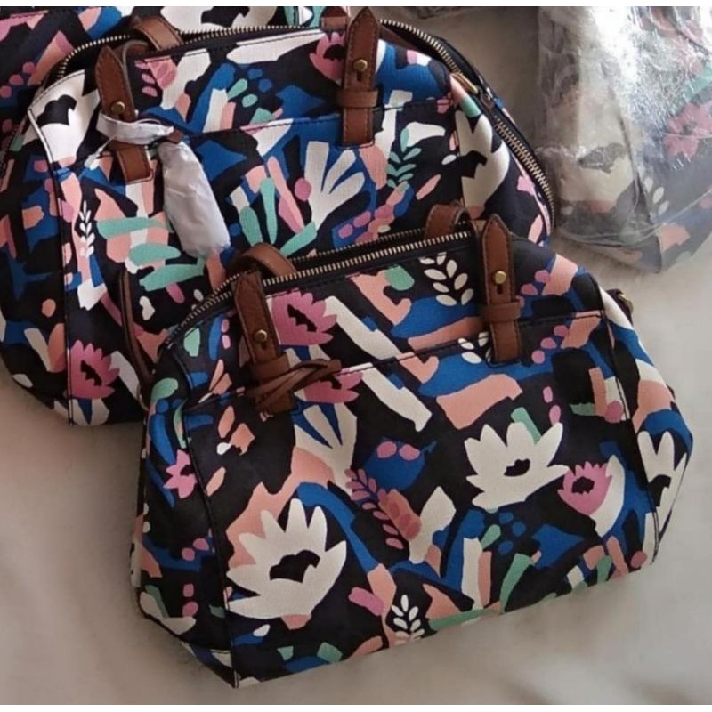 FOSSIL RACHEL SATCHEL WHITE FLORAL