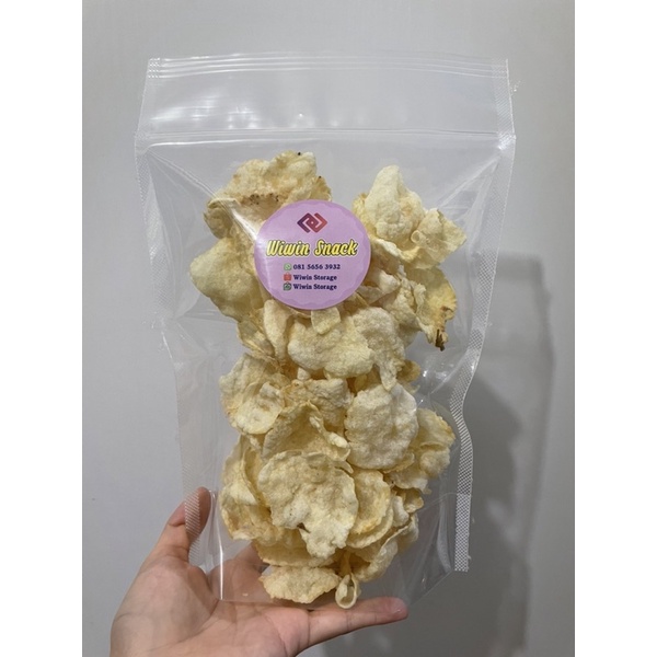 Emping Goreng Matang Tipis Snack Cemilan Homemade 100 gram