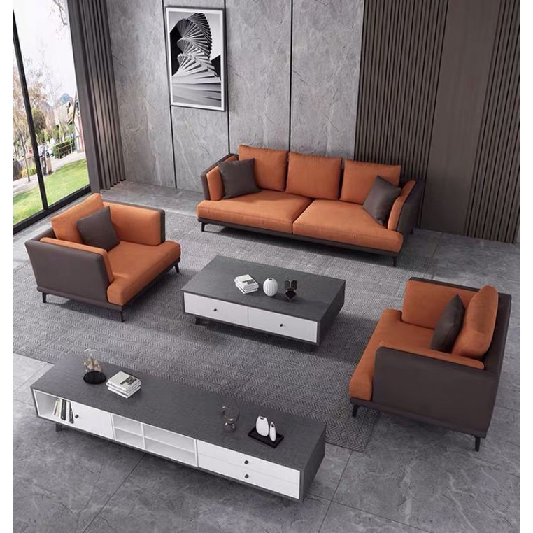 SOFA KURSI KANTOR SOFA 321 SOFA ITM0011 SOFA KULIT MINIMALIS