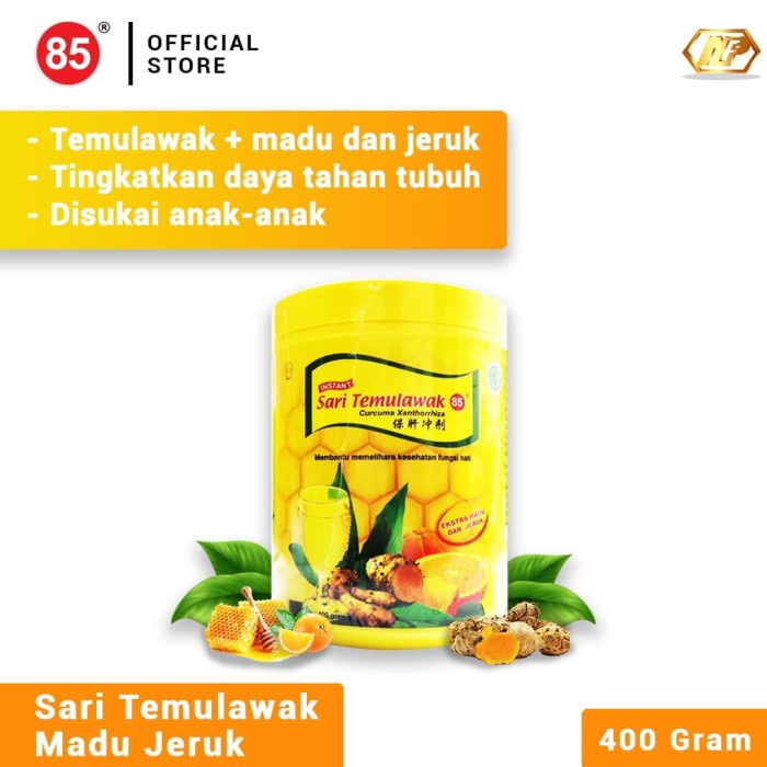 

Deli 85 - Sari Temulawak Madu Jeruk 85 Toples (BERKUALITAS)